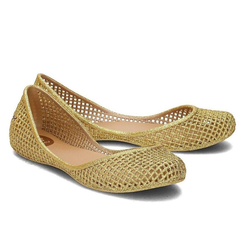 Zaxy Amora Gold Ballet Flats US 5 New With Tag